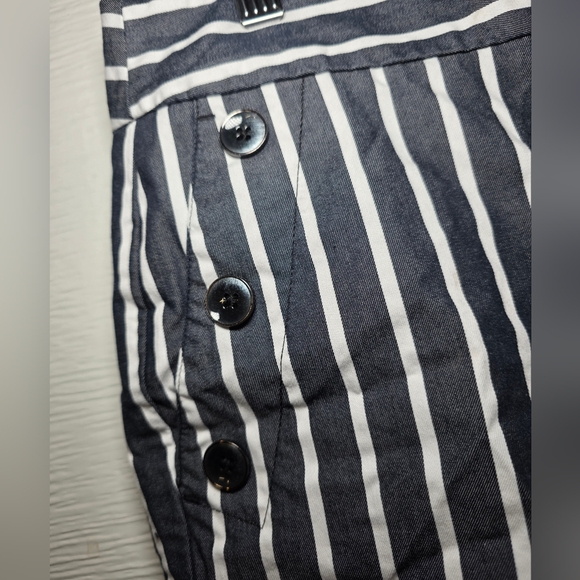 Ann Taylor Navy and White Striped Shorts - Picture 2 of 4